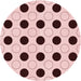 Square Patterned Light Rose Pink Rug, pat404rd