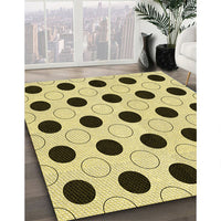 Patterned Mustard Yellow Rug, pat404yw