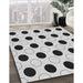 Patterned Gray Novelty Rug in Family Room, pat404