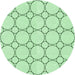 Square Patterned Mint Green Rug, pat405grn