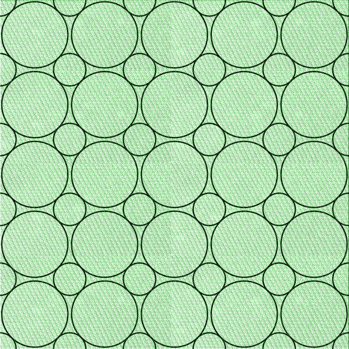 Round Patterned Mint Green Rug, pat405grn