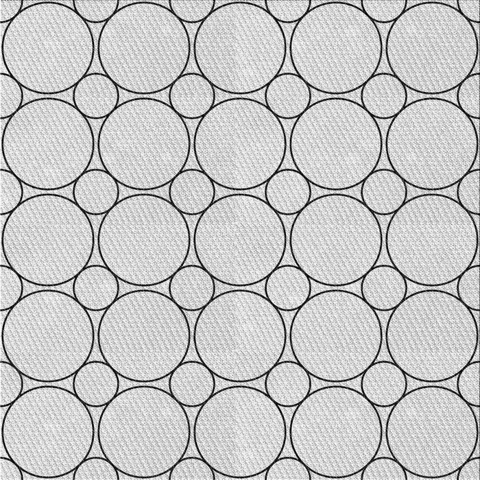 Round Patterned Platinum Gray Rug, pat405gry