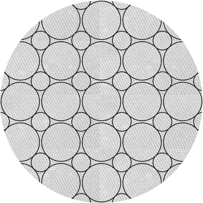 Square Patterned Platinum Gray Rug, pat405gry