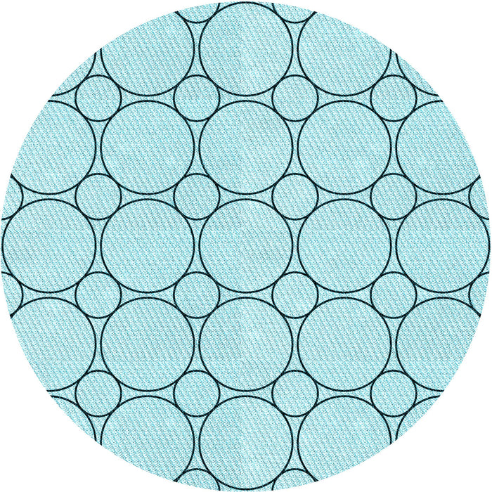 Square Patterned Electric Blue Rug, pat405lblu