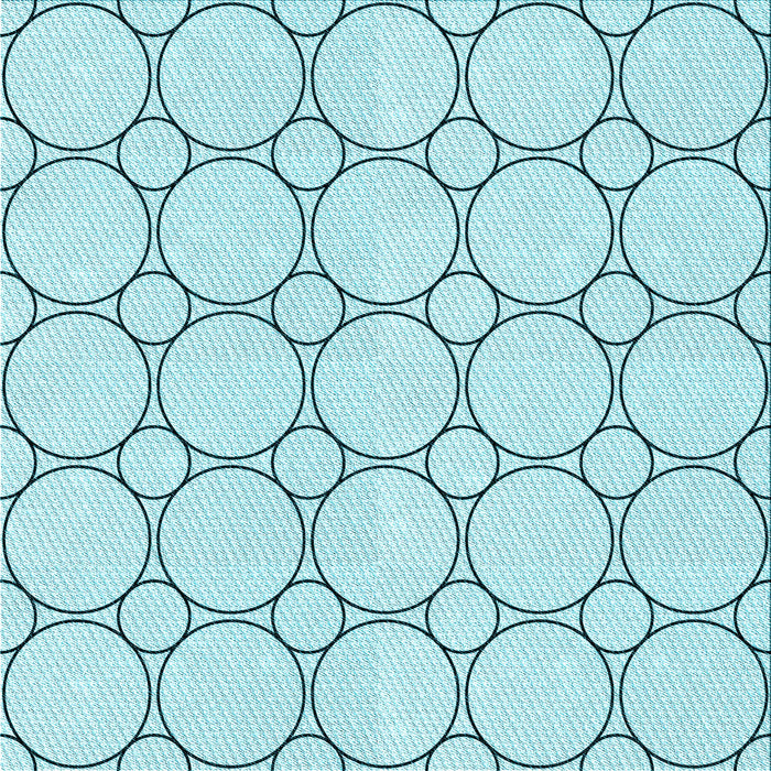 Round Patterned Electric Blue Rug, pat405lblu