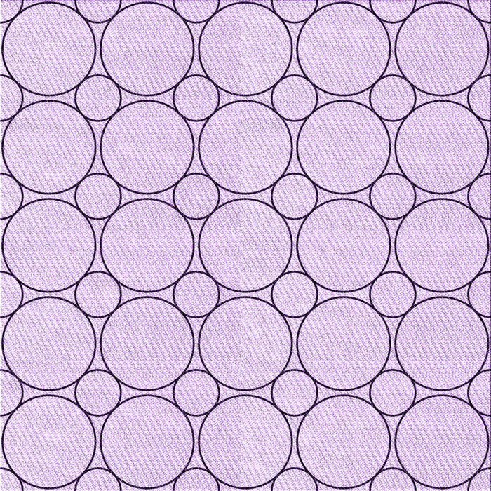 Round Machine Washable Transitional Orchid Purple Rug, wshpat405pur