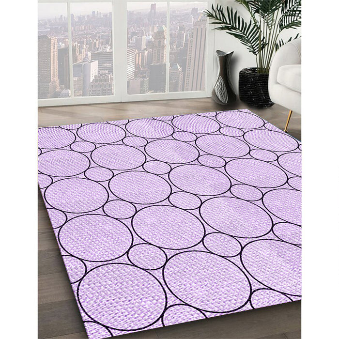 Machine Washable Transitional Orchid Purple Rug in a Family Room, wshpat405pur