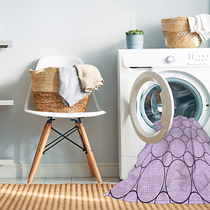 Machine Washable Transitional Orchid Purple Rug in a Washing Machine, wshpat405pur