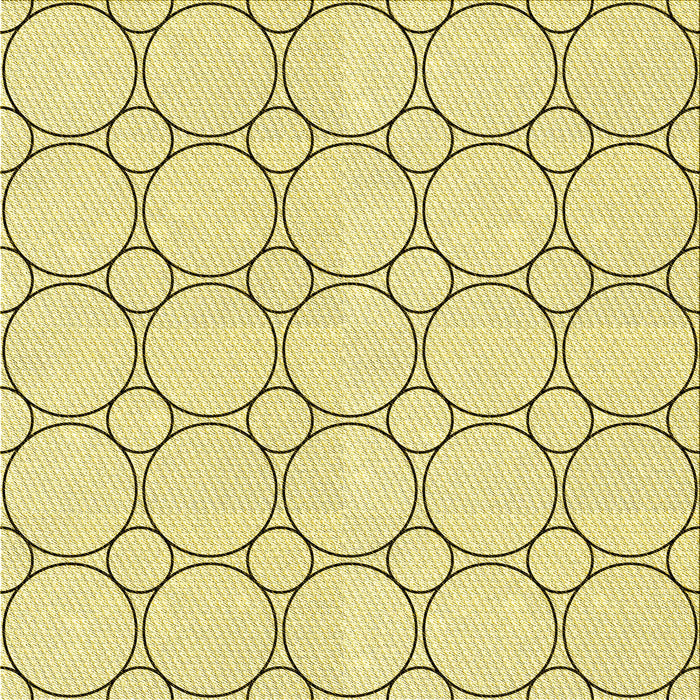 Round Patterned Sun Yellow Rug, pat405yw