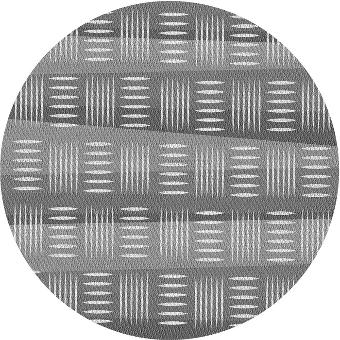 Square Patterned Ash Gray Rug, pat406gry