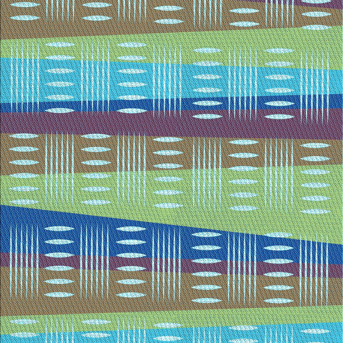 Patterned Medium Aqua Marine Green Rug, pat406lblu