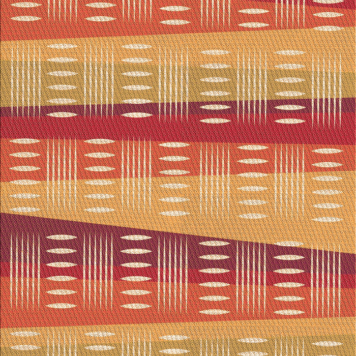 Patterned Orange Rug, pat406org