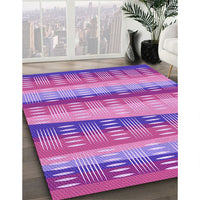 Patterned Violet Purple Rug, pat406pur