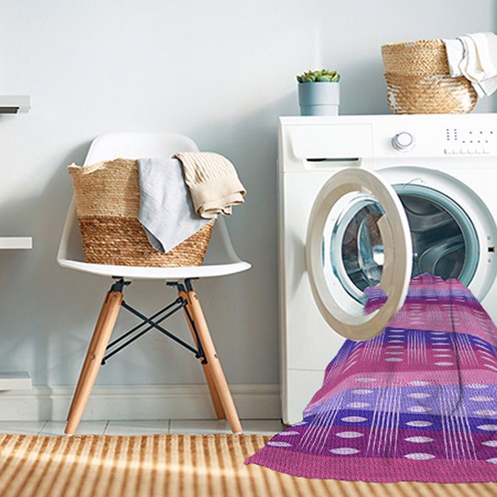 Machine Washable Transitional Violet Purple Rug in a Washing Machine, wshpat406pur