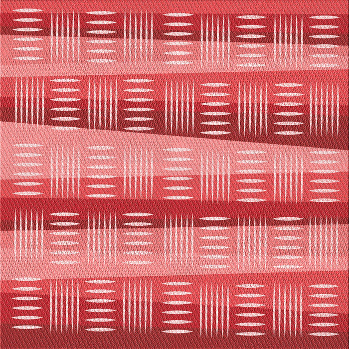 Round Patterned Red Rug, pat406rd