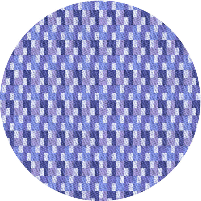 Square Patterned Jeans Blue Rug, pat407blu