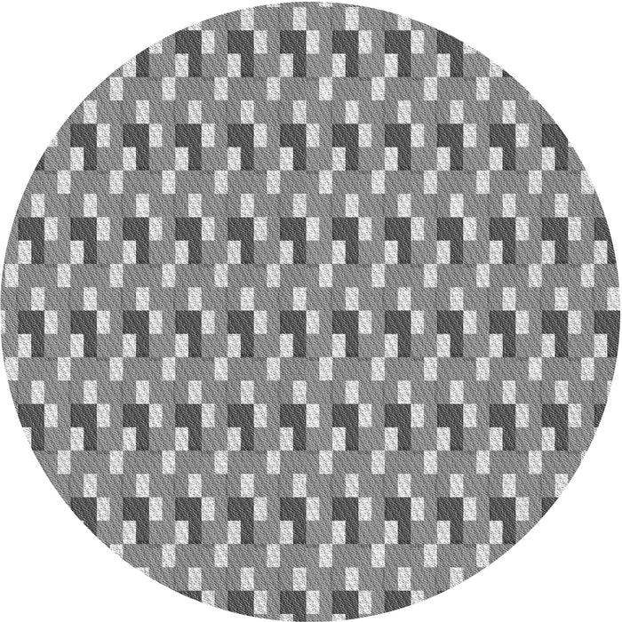 Square Patterned Silver Gray Rug, pat407gry