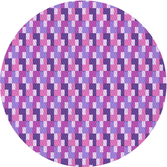 Square Machine Washable Transitional Bright Lilac Purple Rug in a Living Room, wshpat407pur