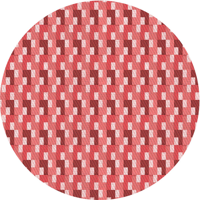 Square Machine Washable Transitional Light Coral Pink Rug in a Living Room, wshpat407rd