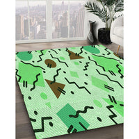 Patterned Green Rug, pat408grn