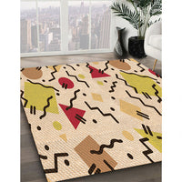 Patterned Khaki Gold Rug, pat408org