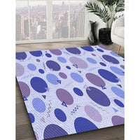 Patterned Periwinkle Purple Rug, pat409blu