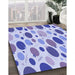 Patterned Periwinkle Purple Rug in Family Room, pat409blu