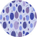 Square Patterned Periwinkle Purple Rug, pat409blu