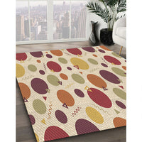 Patterned Khaki Gold Rug, pat409brn