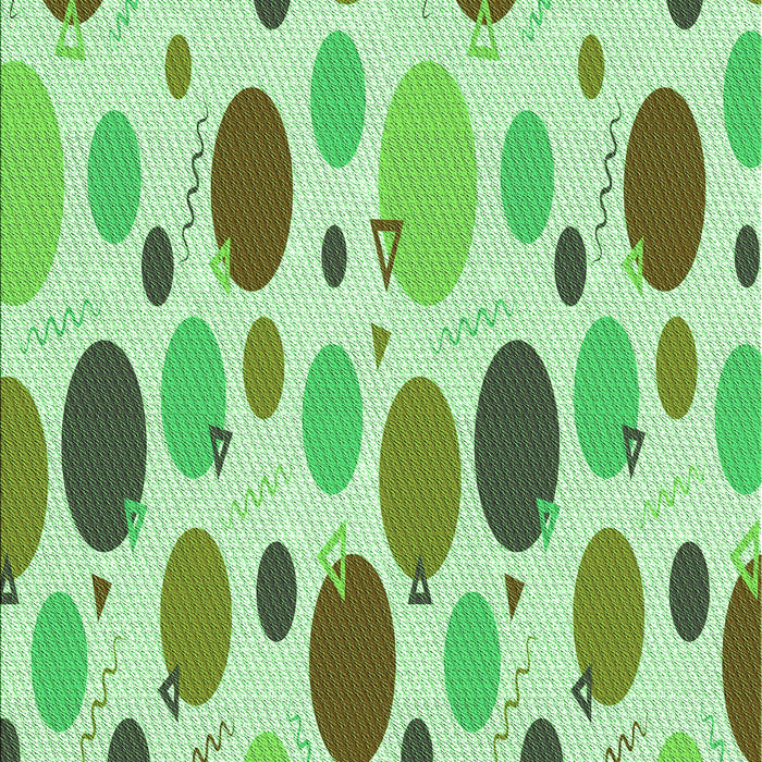 Machine Washable Transitional Green Rug, wshpat409grn