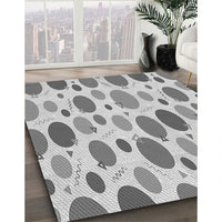 Patterned Platinum Gray Rug, pat409gry