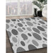 Patterned Platinum Gray Rug in Family Room, pat409gry