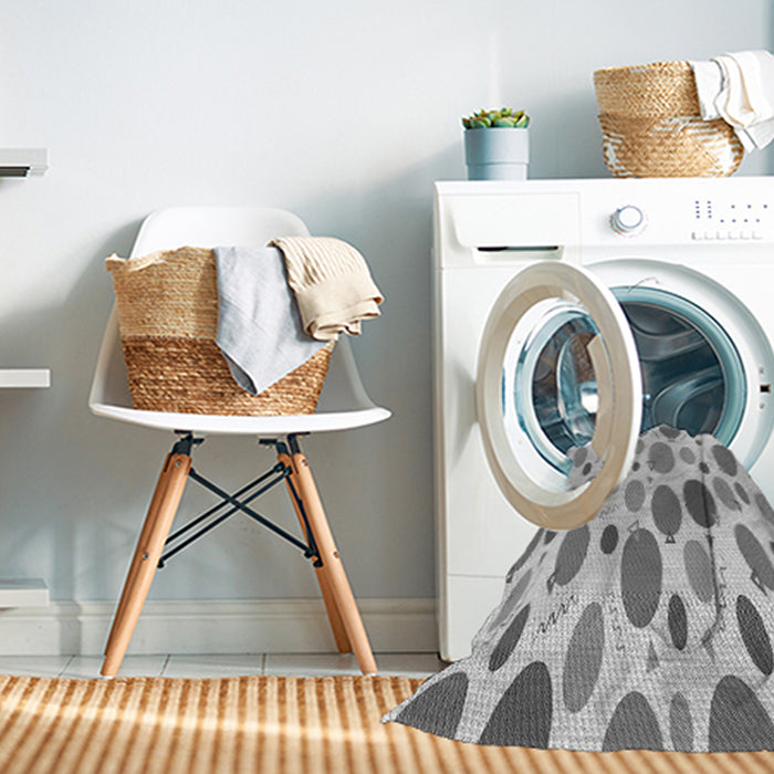 Machine Washable Transitional Platinum Gray Rug in a Washing Machine, wshpat409gry