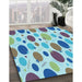 Machine Washable Transitional Steel Blue Rug in a Family Room, wshpat409lblu