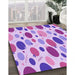 Machine Washable Transitional Blossom Pink Rug in a Family Room, wshpat409pur