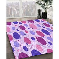 Patterned Blossom Pink Rug, pat409pur