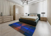 Patterned Azure Blue Rug in Family Room, pat41lblu