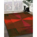 Machine Washable Transitional Crimson Red Rug in a Family Room, wshpat41yw