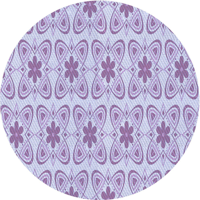 Square Patterned Lilac Purple Rug, pat410blu