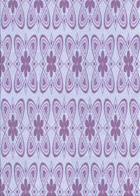 Machine Washable Transitional Lilac Purple Rug, wshpat410blu