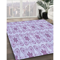 Patterned Lilac Purple Rug, pat410blu