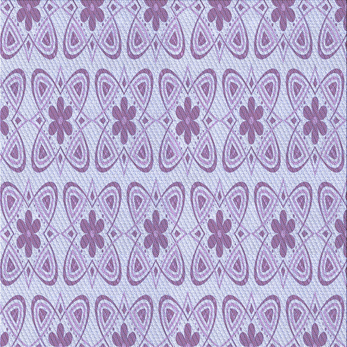 Round Patterned Lilac Purple Rug, pat410blu
