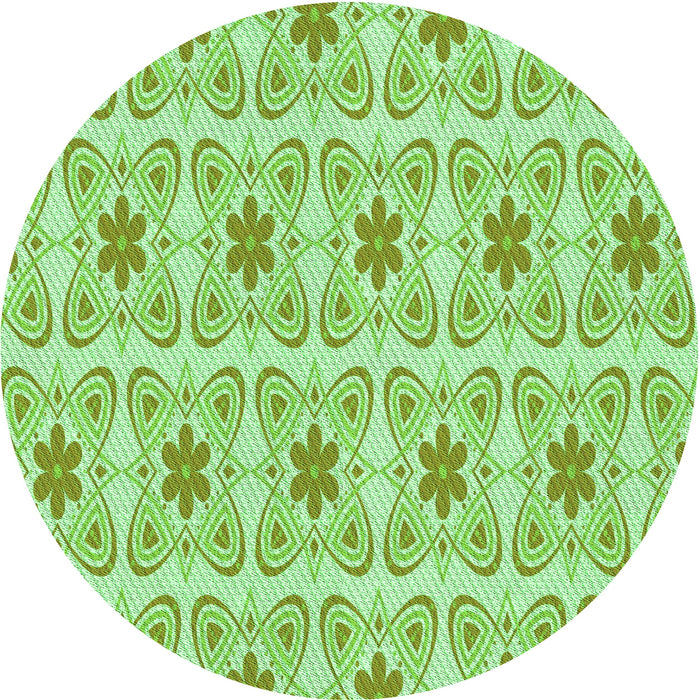 Square Patterned Jade Green Rug, pat410grn