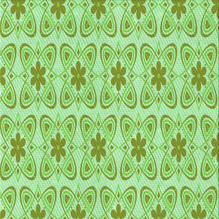 Round Machine Washable Transitional Jade Green Rug, wshpat410grn