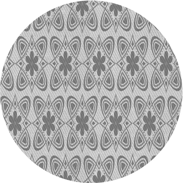Square Patterned Gray Rug, pat410gry