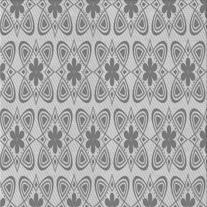 Round Patterned Gray Rug, pat410gry