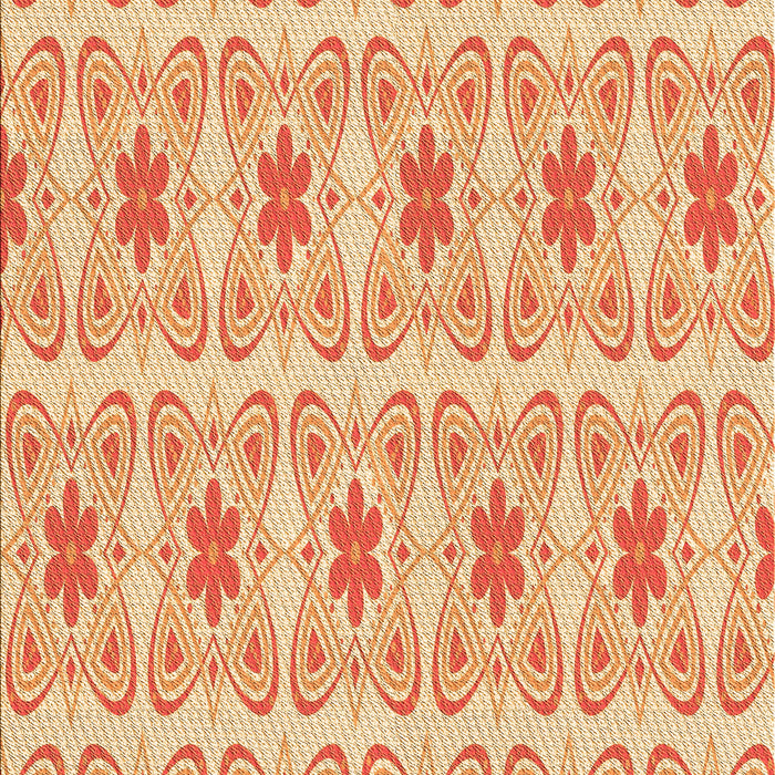Patterned Orange Red Orange Rug, pat410org