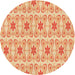 Square Machine Washable Transitional Orange Red Orange Rug in a Living Room, wshpat410org