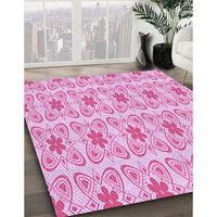 Patterned Blossom Pink Rug, pat410pur