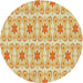 Sideview of Patterned Khaki Gold Novelty Rug, pat410